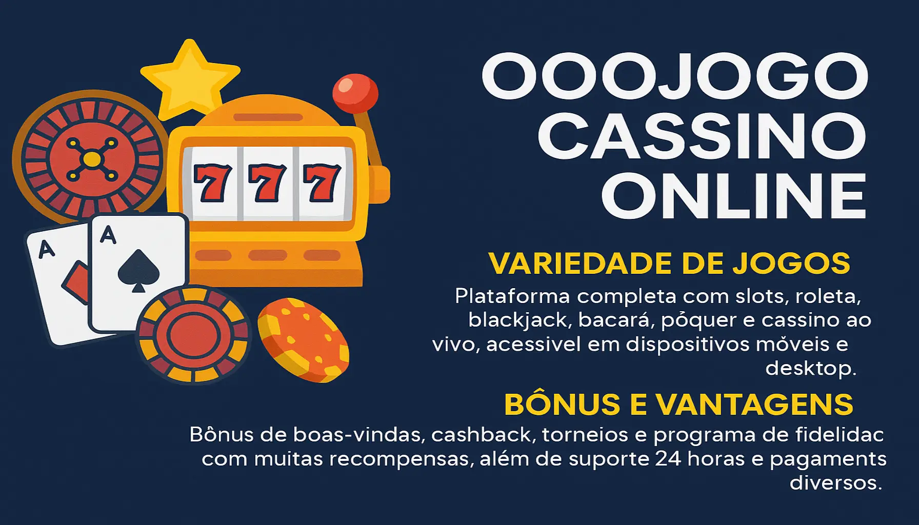 Jogos de cassino online OOOJOGO