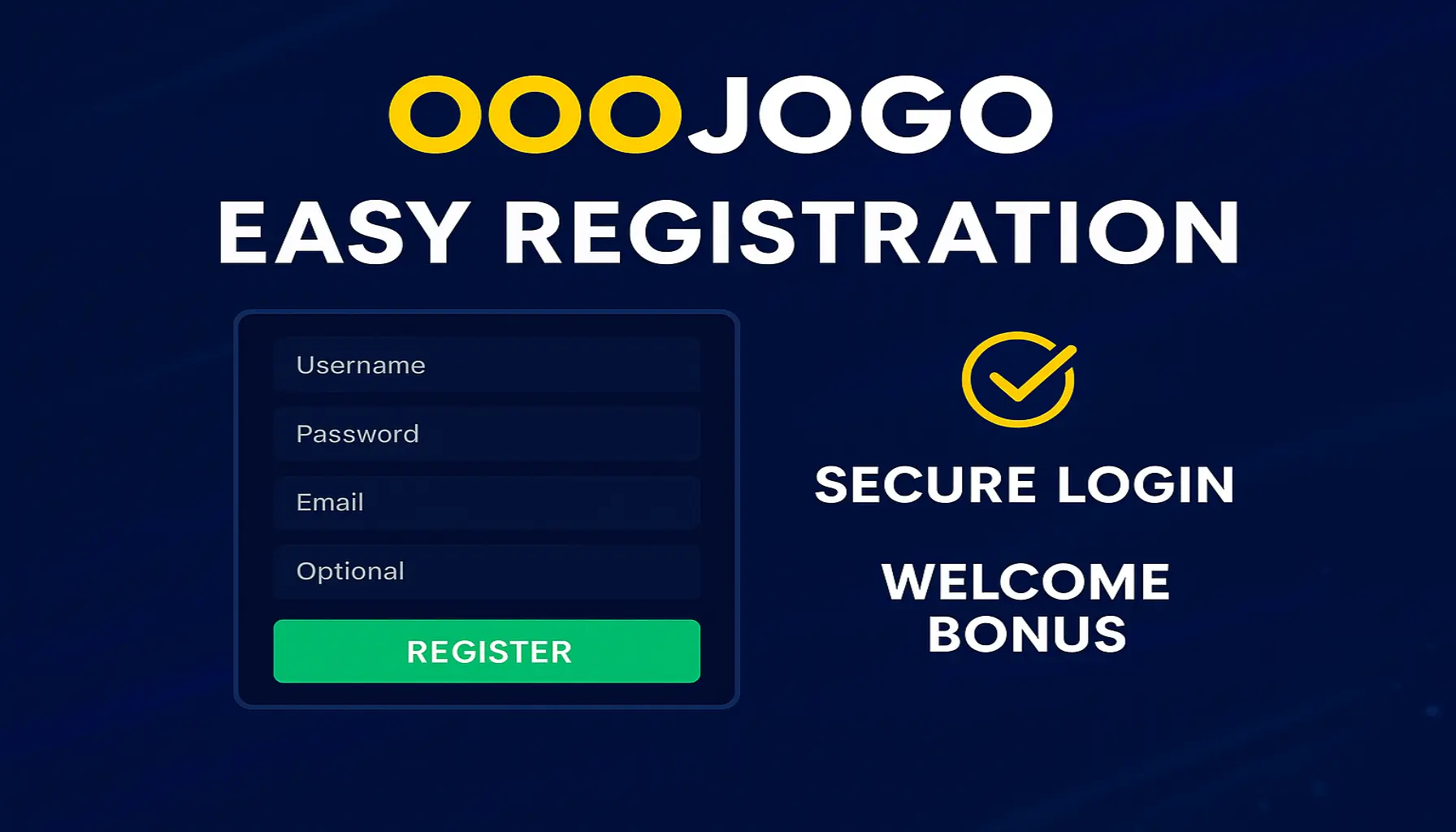Não Perca tempo, o rRgistro na site OOOJOGO